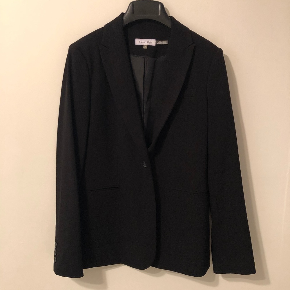 Calvin Klein Black One-Button Jacket
